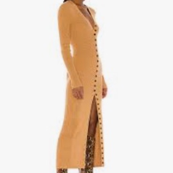 LPA Dresses & Skirts - Long Sleeve Knit Sweater Button Down Maxi Dress